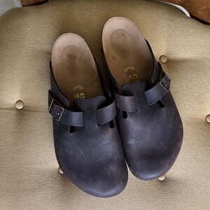 Birkenstock Oiled Leather Clogs
